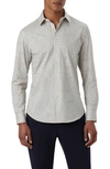 Bugatchi James Ooohcotton® Marble Print Button-up Shirt In Beige Salmon