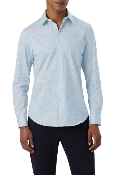 Bugatchi James Ooohcotton® Marble Print Button-up Shirt In Jade