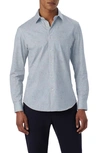 Bugatchi James Ooohcotton® Marble Print Button-up Shirt In Night-blue