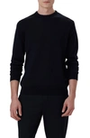 Bugatchi Merino Wool Crewneck Sweater In Navy