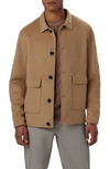 Bugatchi Pickstitch Wool Blend Jacket In Camel