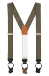 Trafalgar Solid Suspenders In Olive Green