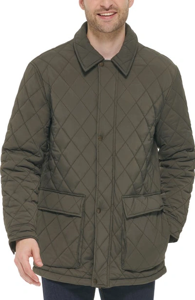 Cole Haan Diamond Quiltted Jacket In Green