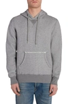 Golden Goose Slogan-print Cotton Hoodie In Grey Melange/ Heritage White