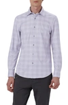 Bugatchi James Ooohcotton® Plaid Button-up Shirt In Lavender