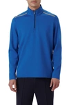 Bugatchi Quarter Zip Pullover In Classic-blue