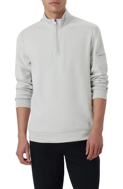 Bugatchi Quarter Zip Pullover In Chalk