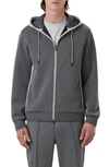 Bugatchi Full Zip Hoodie Jacket In Anthracite