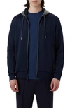 Bugatchi Men's Soft Touch Full-zip Hooded Jacket In Navy