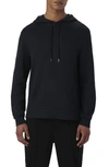 Bugatchi Solid Pullover Hoodie In Caviar
