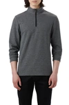 Bugatchi Men's Quarter-zip Sweater With Back Pocket In Anthracite