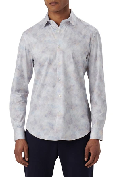Bugatchi James Ooohcotton® Print Button-up Shirt In Dusty-pink