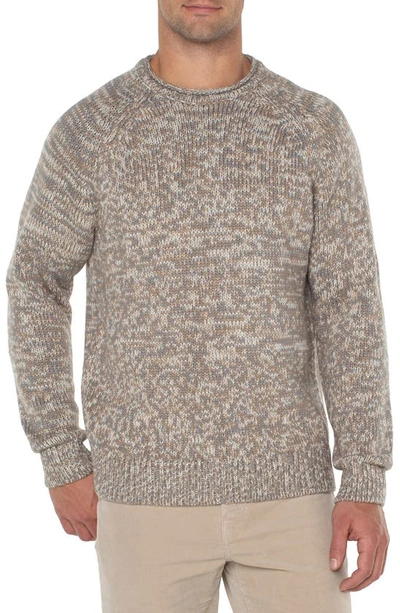 Liverpool Los Angeles Roll Neck Raglan Jumper In Ivory Taupe