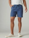 Lucky Brand Men's 7"pull Up Linen Short In Blue