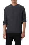 Bugatchi Merino Wool Diamond Stitch Sweater In Anthracite