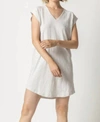 Lilla P V-neck Short Sleeve Raglan Dress In Bone In Beige