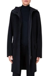 Akris Punto Duffle Reversible Hooded Coat In 009 Black