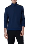 Bugatchi Quarter Zip Pullover In Night Blue