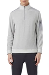 Bugatchi Quarter Zip Pullover In Chalk