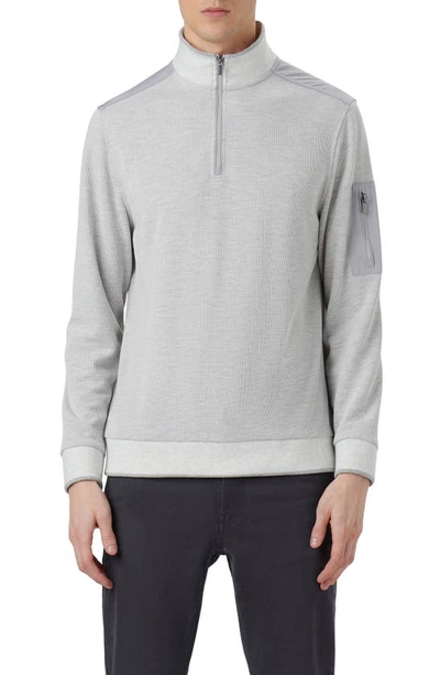 Bugatchi Quarter Zip Pullover In Chalk