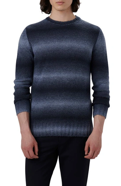 Bugatchi Gradient Stripe Sweater In Night Blue