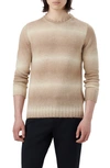 Bugatchi Gradient Stripe Sweater In Chestnut