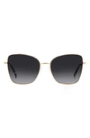 Missoni 59mm Cat Eye Sunglasses In Rose Gold/ Grey Shaded