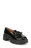 Naturalizer Nieves Tassel Platform Loafer In Black Patent