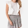 Deluc Coma Top In Off White In White