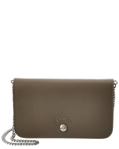 Longchamp Le Pliage Neo Wallet On Chain In Brown