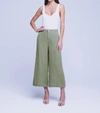 L Agence Henderson Crop Wide Leg Linen Pants In Multi