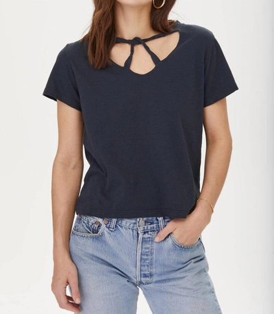 Lna Sadie Tee In Vintage Black In Blue