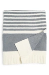 Barefoot Dreams Cozychic™ Stripe Throw Blanket In Moonbeam-pearl
