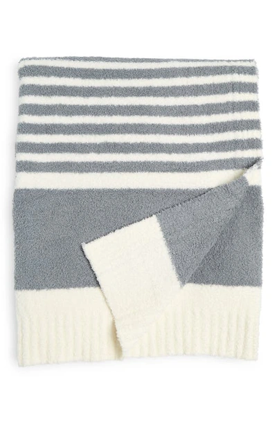 Barefoot Dreams ® Cozychic™ Stripe Throw Blanket In Moonbeam-pearl