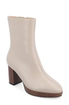 Journee Collection Romer Tru Comfort Platform Bootie In Taupe