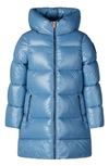 Save The Duck Kids' Millie Hooded Windproof Coat In Coronet Blue