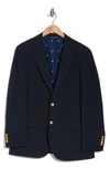 Nautica Branford Navy Blazer In Solid Navy/ Metal
