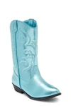 Tucker + Tate Kids' Cowboy Boot In Blue Light Metallic