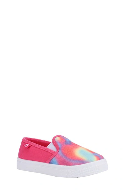 Oomphies Kids' Madison Slip-on Sneaker In Hot Pink Tye Dye