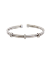 MESHMERISE MESHMERISE 18K OVER SILVER 0.15 CT. TW. DIAMOND BANGLE BRACELET