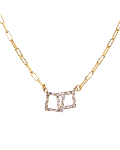 Meshmerise 18k Over Silver 0.18 Ct. Tw. Diamond Necklace