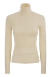 Canada Goose Ivory High Collar Wool Turtleneck Jumper For Women In Ivory