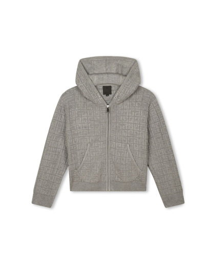 Givenchy Kids' Grey Cardigan With Zip And 4g Motif In Grigio
