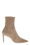 Stuart Weitzman Suede Ankle Boots 85 In Beige