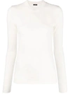 Joseph Round-neck Knitted Top In Ivory