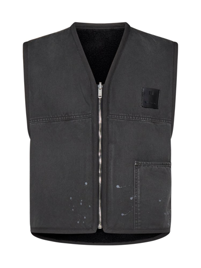 Givenchy Reversible Shearling Effect Waistcoat In Black