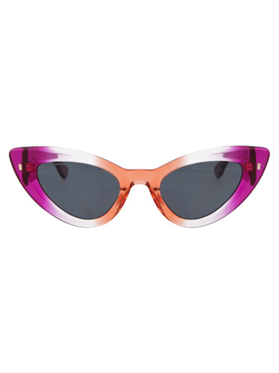 Dsquared2 Cat-eyes Tinted Sunglasses In 838ir Violet Orange