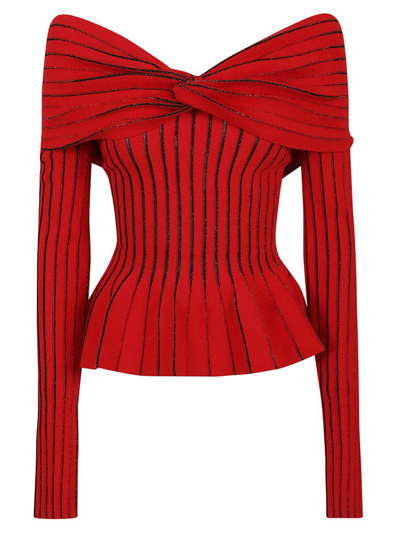 Balmain Knotted Off In Red