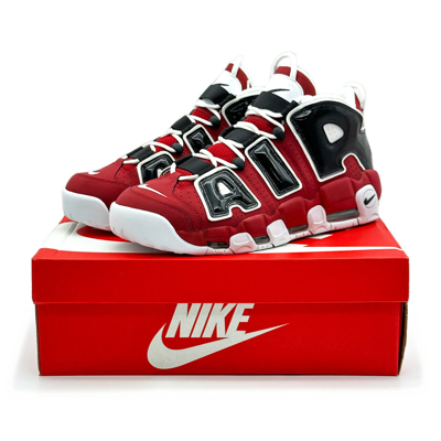 Pre-owned Nike 921948-600  Air More Uptempo '96 Bulls Hoops Pack Varsity Red White Black