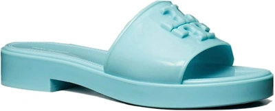 Pre-owned Tory Burch Women's Eleanor Jelly Slides In Blue